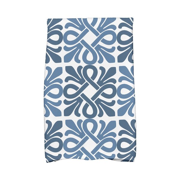 blue patterned bath towels